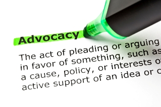ADVOCACY highlighted in green